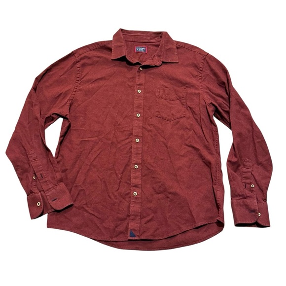 UntuckIt Men’s Size XL Burgundy Classic Cotton Flannel Shirt Button Down - Picture 3 of 6